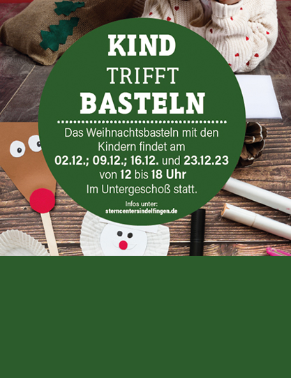Weihnachtsbasteln mit den Kindern im Sterncenter